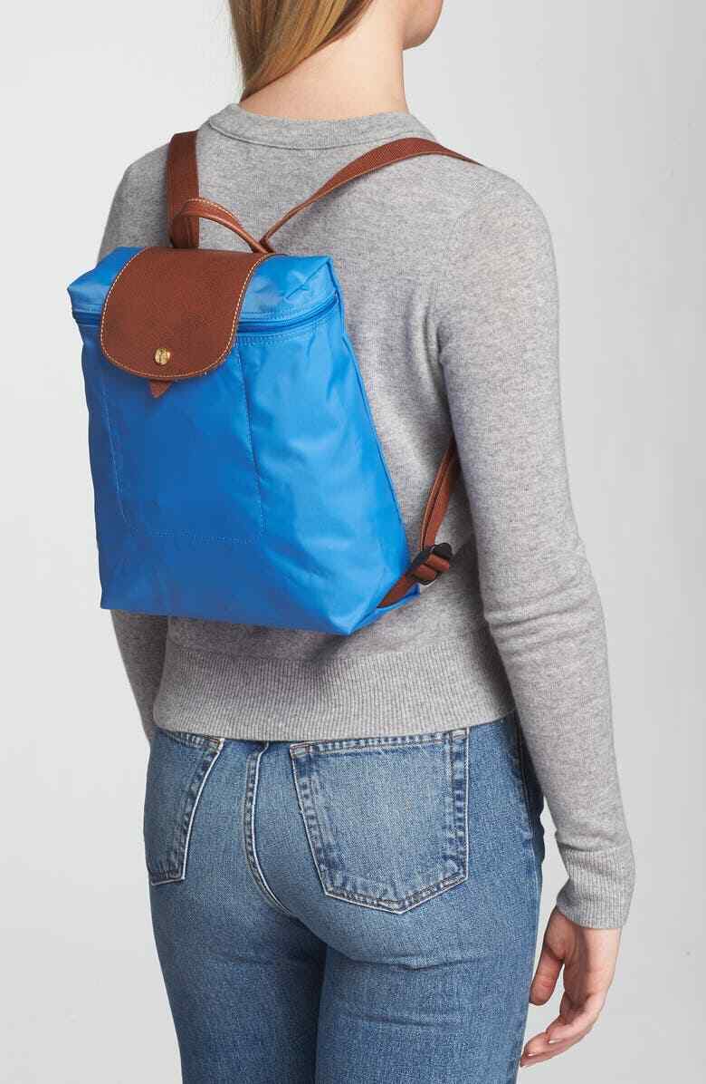 Longchamp Le Pliage Nylon Foldable Backpack ~NIP~ Cobalt | eBay