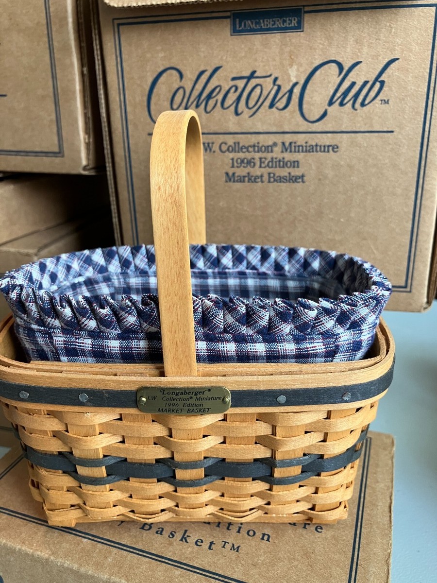 14 Longaberger Collectors Club JW Miniature Baskets Display