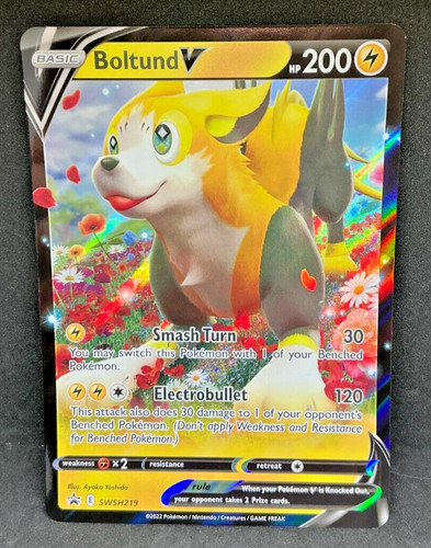 Pokemon BOLTUND V Oversized Jumbo Black Star Promo #SWSH219