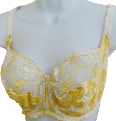 Empreinte Luxury Underwired Low-Necked Bra  White with Yellow 38 F