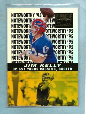 JIM KELLY - 1996 Zenith ''Noteworthy '95'' - #13/18 - Bills - $1 Shipping - MINT