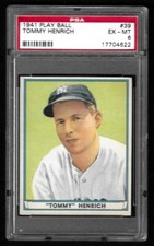 1941 Play Ball #39 Tommy Henrich PSA EX-MT 6