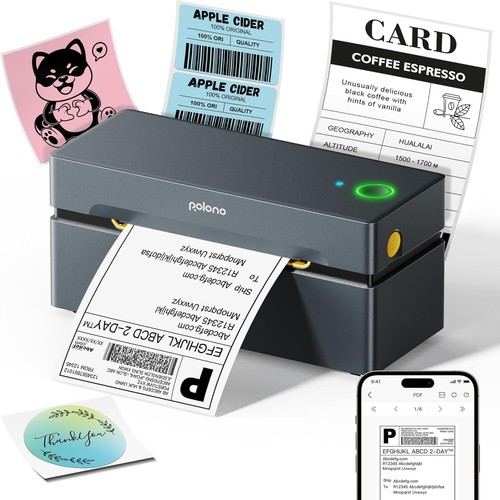 Bluetooth 4x6 Thermal Label Printer,Wireless Shipping Printer for Small Business
