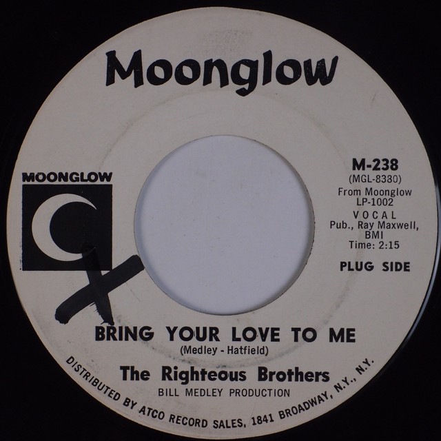 RIGHTEOUS BROTHERS Bring Your Love / Fannie Mae MOONGLOW Promo Soul 45