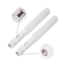 2-Pack 2.4GHz 5.8GHz RP-SMA WiFi Antenna White for WiFi Adapter Repeater
