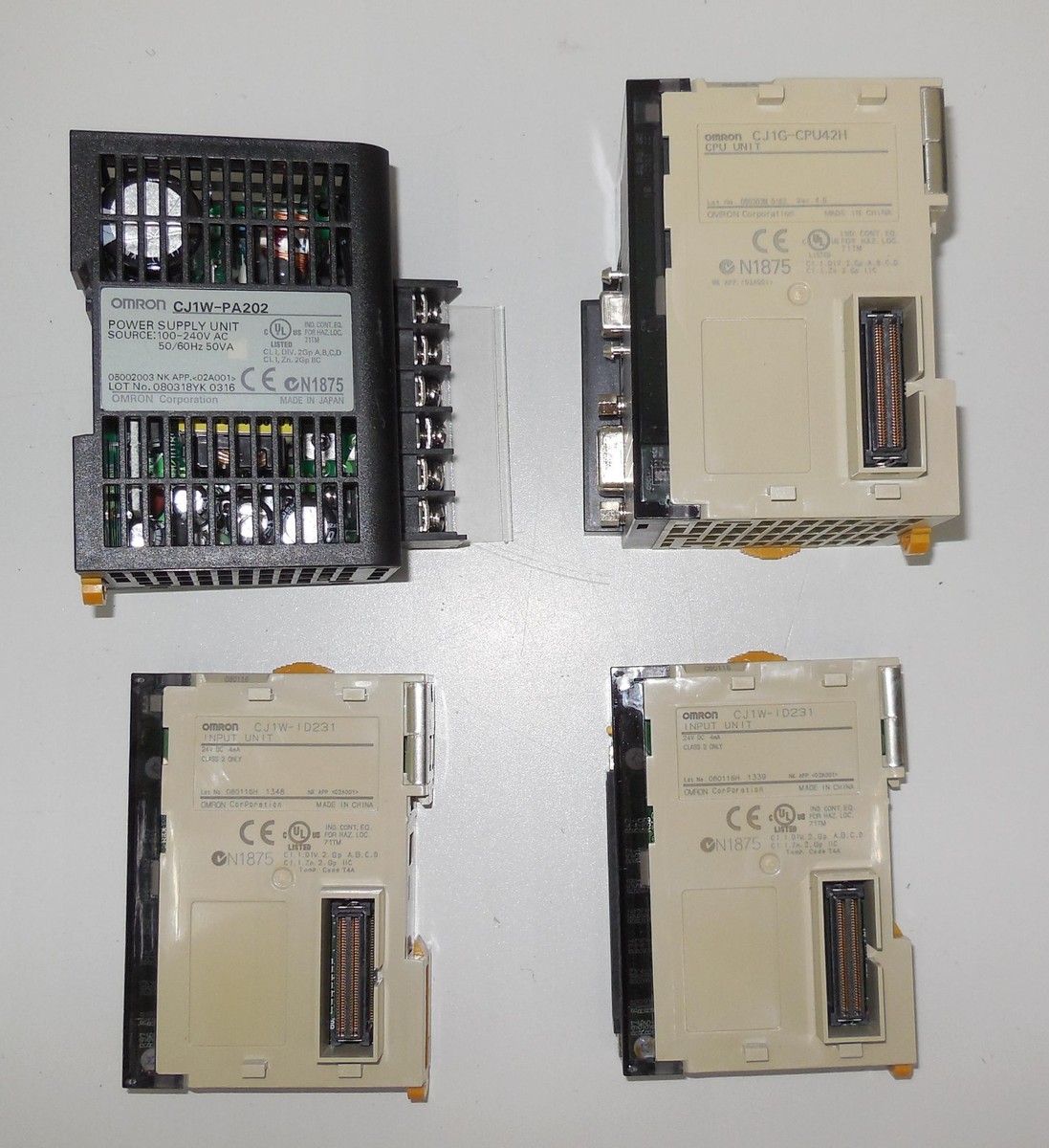 Omron PA202 CJ1G-CPU42H CJ1W-ID231 OD231 NC213 SCU21-V1 Omron PA202 CJ1G-CPU42H CJ1W-ID231 OD231 NC213 SCU21-V1