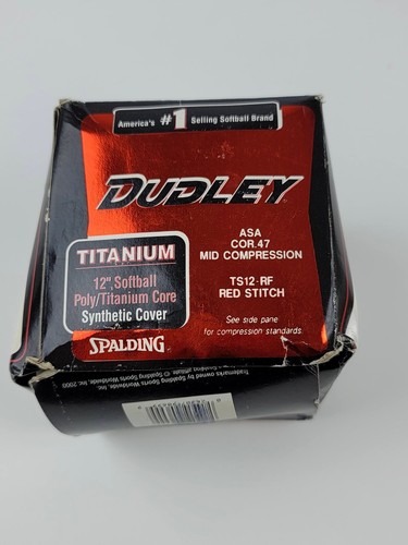New Dudley Official Softball 12" Ti12-RF Titanium MSP47 Leather Mid Compression - Picture 5 of 5