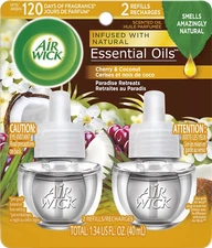 Air Wick Plug in Scented Oil Refill, 2Ct, Paradise Retreat, Air Freshener, Essen