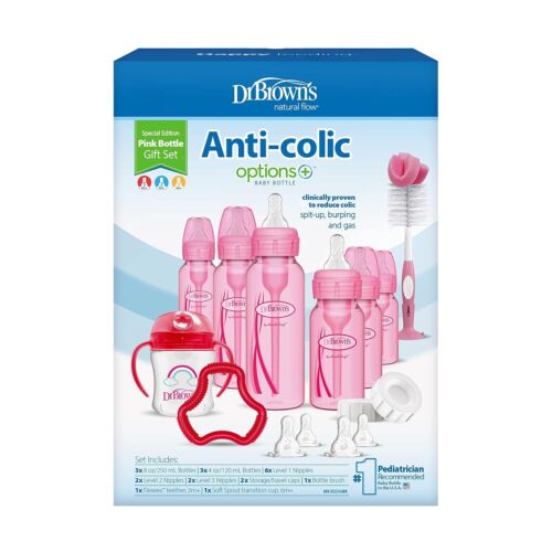 Ultimate Pink Anti-Colic Baby Bottle Set - Includes Teether and Sippy Spout - Picture 4 of 12