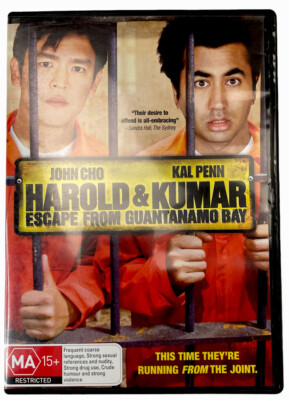 Harold & Kumar Escape Guantanamo Bay John Cho Kal Penn DVD MA15+ R4 PAL