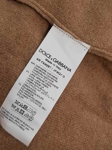 Dolce & Gabbana Women's Brown Cashmere Wool Cropped Sweatshirt Sweater Size 38 - Picture 4 of 6