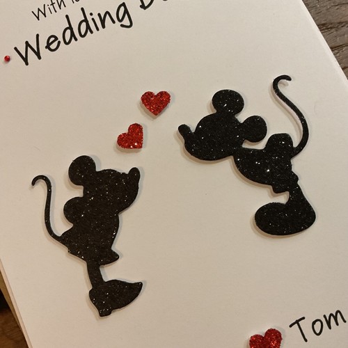 Handmade personalised wedding card - Disney inspired - Picture 4 of 4