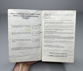 Nintendo NES Game Action Replay Operation Instructions Manual Only *Wear*