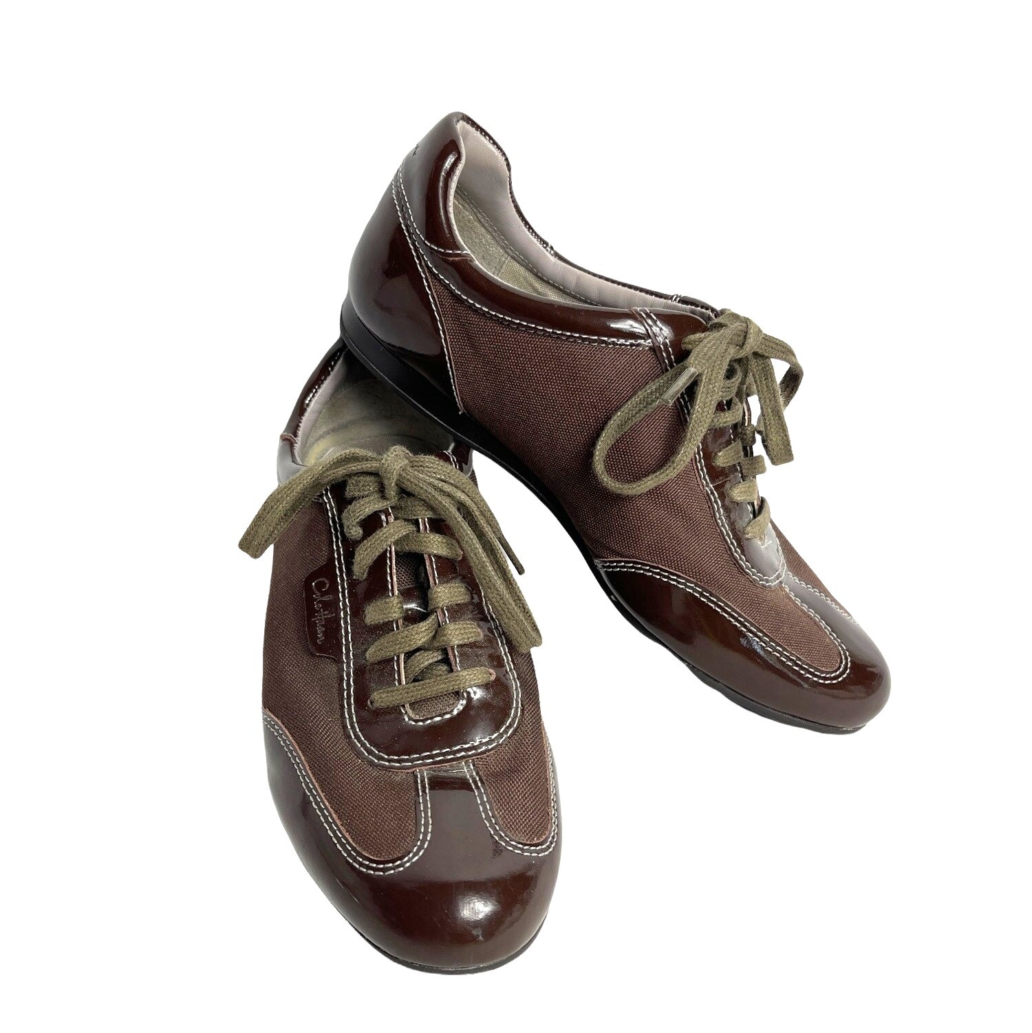 Coach Brown Lace Up Sneakers Size 6 EUC 