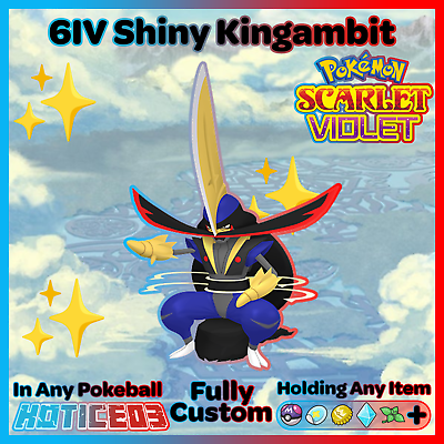 Shiny Kingambit 6IV ✨ Battle Ready ✨Pokemon Scarlet & Violet 🚀Fast Trade🚀