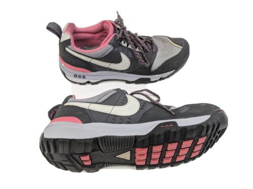 Vintage Nike ACG Hiking Shoes Mens 8 Gray Black Beige 