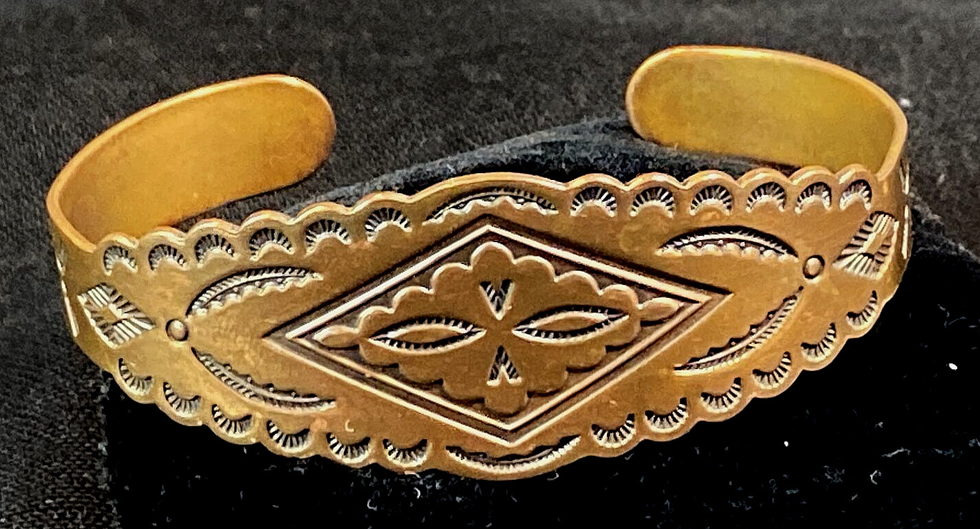 Solid Copper Southwest Style Open Cuff Bracelet B… - image 11