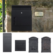 Large Letter Box Post Box Mail Letterbox Top Drop Parcel Delivery Box Lockable
