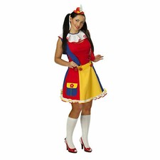 Clown Spaßvogel Narr Komiker Zirkus Rock Latzrock bunt Kostüm Verkleidung Damen