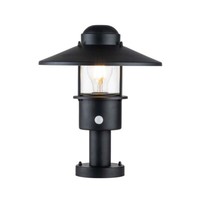 Sockelleuchte AußEnleuchte Stehlampe Glas Klar Schwarz Edelstahl Hofleuchte E27