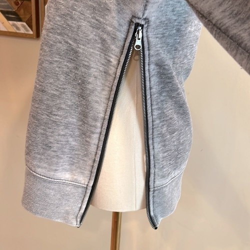 Roxy Women’s Vintage Grey Heather Print Sweatshirt Side Zip XS - Picture 4 of 7