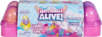 Hatchimals Alive, Eierkarton Spielzeug mit 5 Mini Figuren in selbstbrütenden Eiern, 11 A