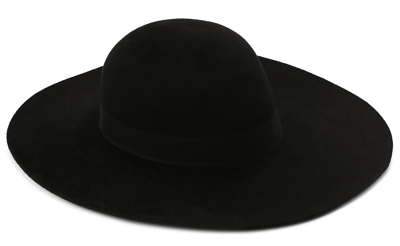 ハット Saint Laurent FW20 WIDE-BRIMMED HAT (634271_3YG139760) NWT Saint Laurent YSL Asymmetric Rabbit Felt Wide Brim