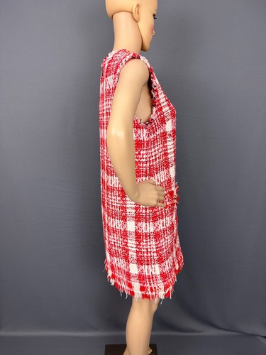 MSGM DRESS - BOUCLÉ TWEED - Women's Size UK 10 - IT 42 - Picture 13 of 24