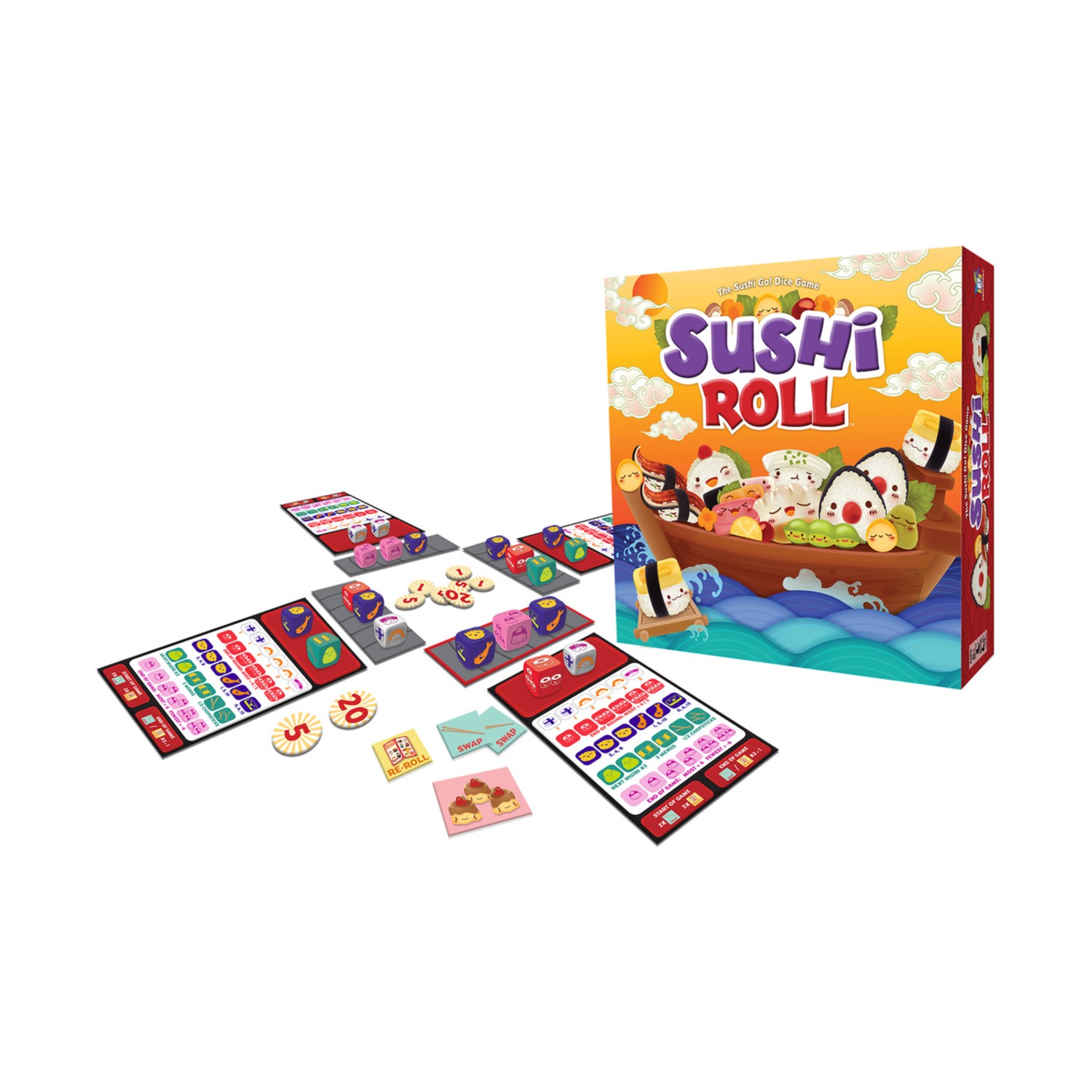 Juego De Mesa Gamewright Sushi Roll Caja Nueva