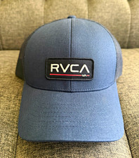 RVCA Men s Blue Solid Adjustable Mesh Back Sn...