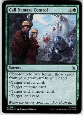 Call Damage Control Foil 162 Marvel Super Heroes Magic the Gathering