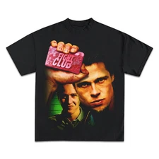 Fight Club Boxy Vintage Shirt Graphic Basketball Tee Streetwear Y2K