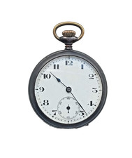 Antique Art Nouveau Gents Gunmetal Pocket Watch c1900 Spares/Repairs