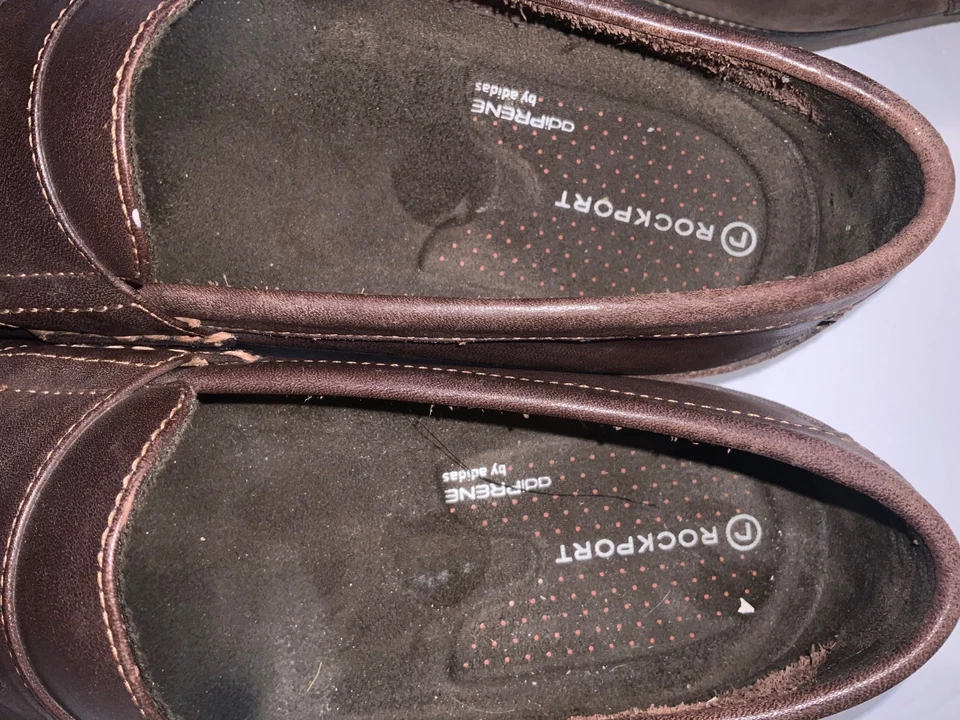 Lote (3) Zapatos Rockport Hombre 9M Cuero Marrón (Superior) Vestido, Hush Puppy, Penny Foto 4 de 4