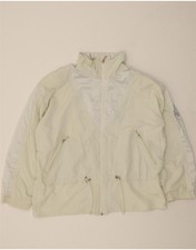 MASER M Womens Oversized Tracksuit Top Jacket UK 16 Large Off White DE87