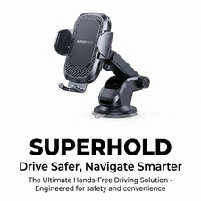 Universal Car Phone Holder One Click Strong Suction 360 Rotation Dashboard Mount