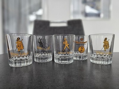 Whisky Gläser Set (5 Stück) Vintage Branded - 1970'er Jahre
