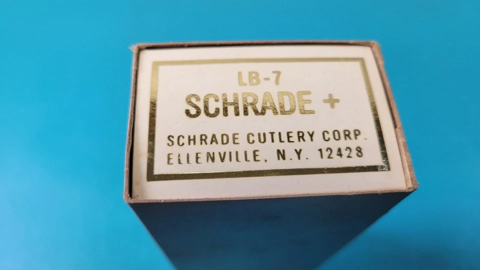 Faca de bolso dobrável vintage Schrade LB-7 em perfeito estado não usada e embrulhada na caixa TR516 - Imagem 4 de 4
