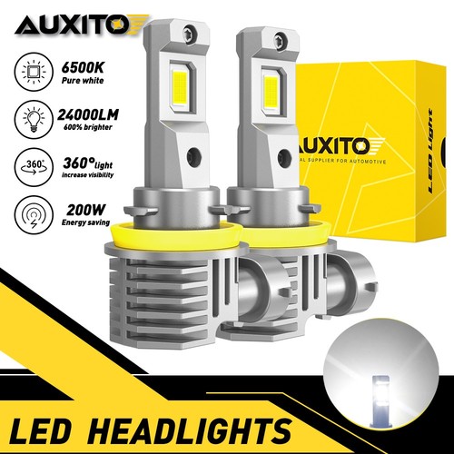AUXITO H10/9145 LED Fog Light Bulbs, 3000K Amber Yellow, 30W 6000LM Per Set Super Bright Wireless Plug Play 9140 9040 9045 9055 Drl Bulbs Replacement F
