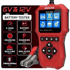 Car Battery Tester 6V 12V with Lithium Battery Testing, VEHLIVE BT910 5-3000C...