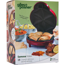 Samosa Maker 1000W 6-Well Antihaft Platten Cool-Touch Schwarz Quick-Heat 3minReady