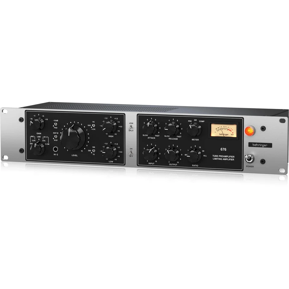 Preamplificador de tubo de vacío clásico Behringer 676 y compresor estilo FET Foto 4 de 4