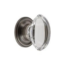 Grandeur PROV-CRYS-KNOB-GEO Provence 1-3/4" Elegant Vintage Oval - Grey
