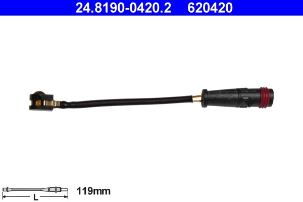 Contact d'avertissement usure de plaquettes ATE 24.8190-0420.2 pour O