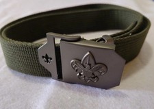 OFFICIAL BSA CENTENNIAL BOY SCOUTS OF AMERICA WEB BELT GREEN Size S/M 32   NICE