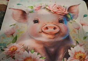 Baby Pig Design Rubber Crafting Mat