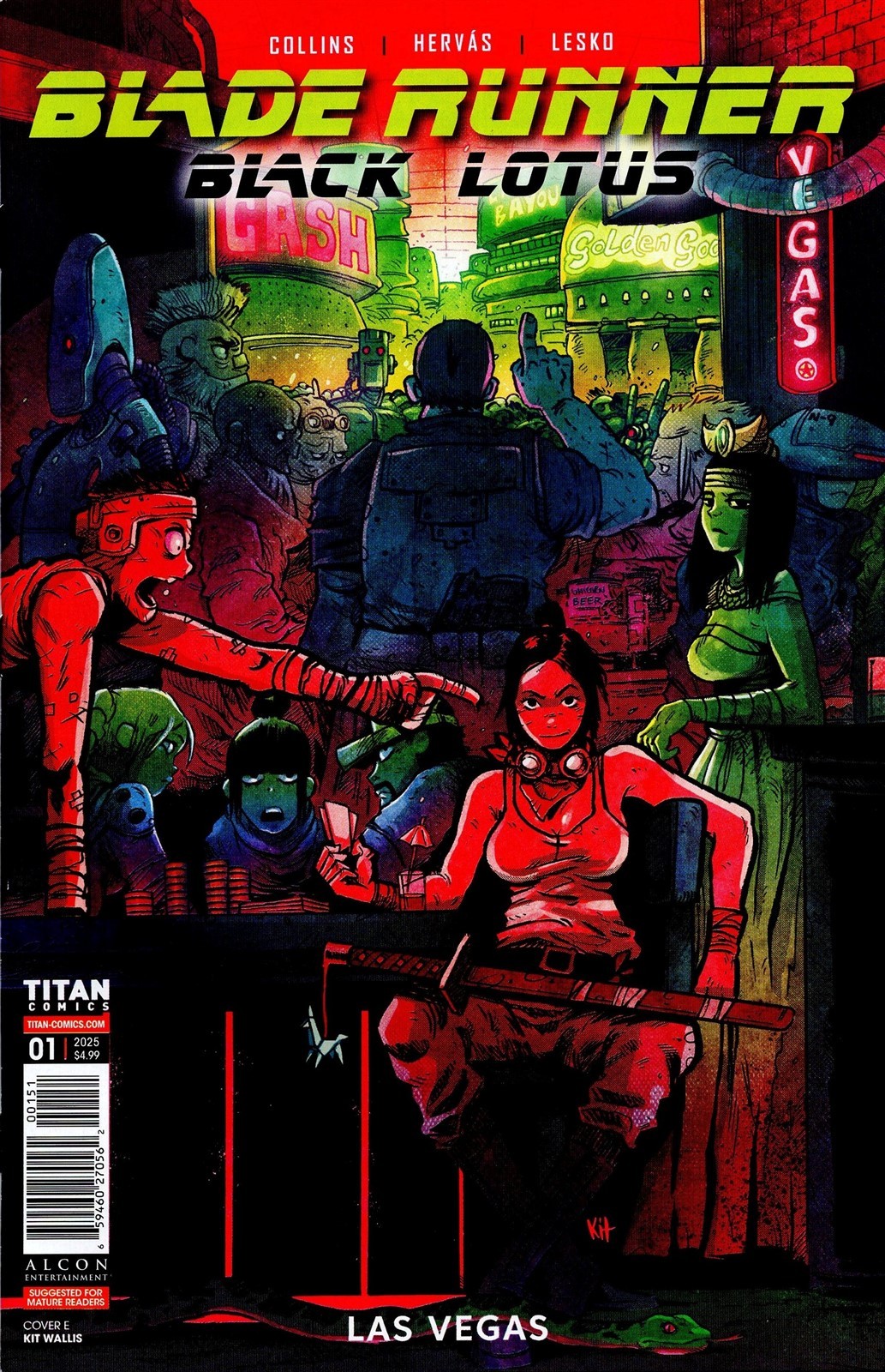 Blade Runner Black Lotus Las Vegas #1 cover E Kit Wallis Elle anime continuation