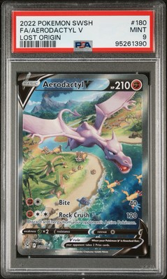 DEFECTIVE Pokemon Aerodactyl V Alt Full Art 180196 SWSH Lost Origin 180  G3D