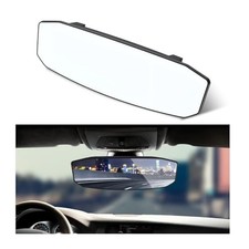 Car Rear View Mirror, 11.0" Clip-on Large Panoramic Convex Rearview Wide Angle