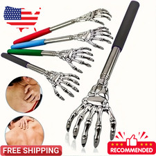 Extendable Back Scratcher Stainless Steel Telescopic Skeleton Hand Itch Relief